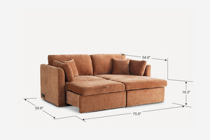 Nova Full-Size Sleeper Sectional with Storage Chaise