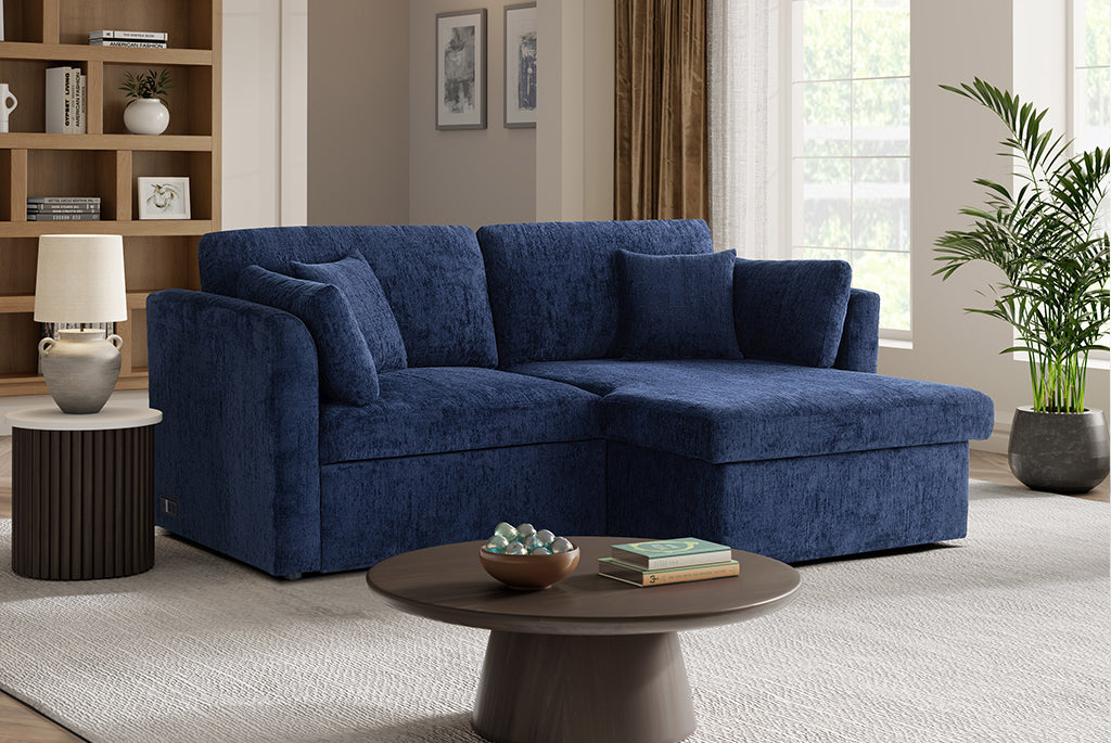 Nova Full-Size Sleeper Sectional with Storage Chaise