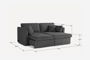 Nova Full-Size Sleeper Sectional with Storage Chaise