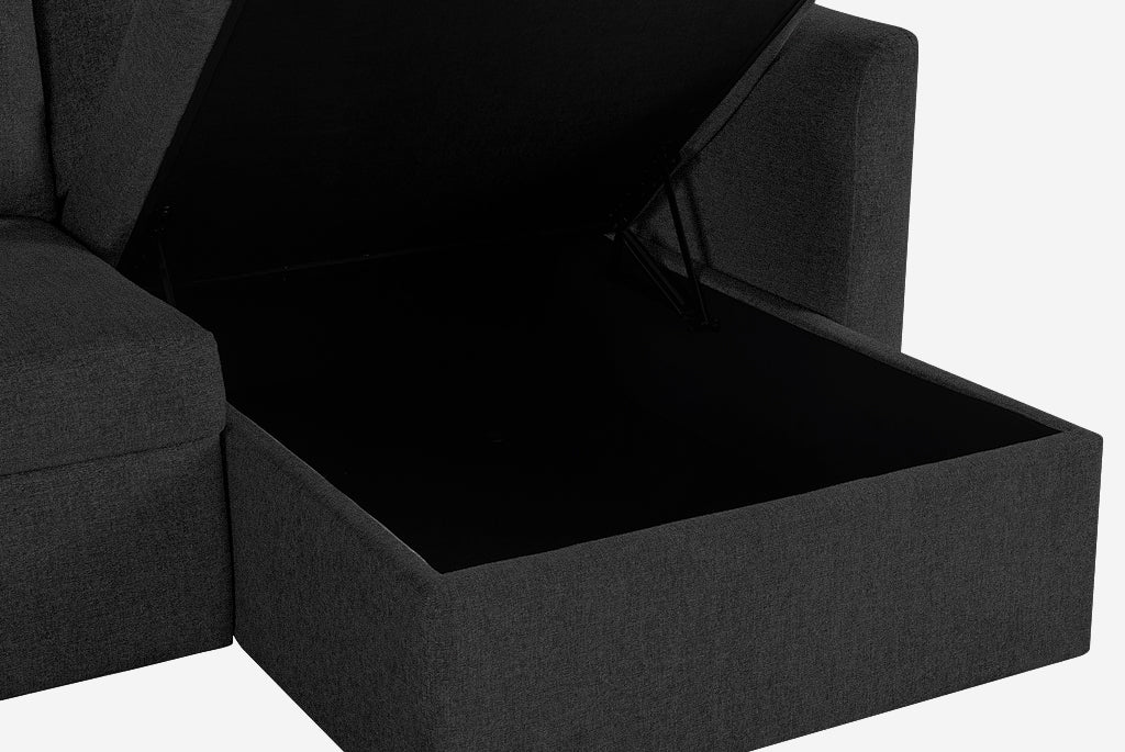 Nova Full-Size Sleeper Sectional with Storage Chaise