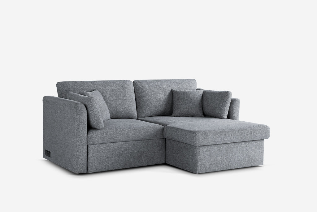 Gray Coddle sectional sofa on a white background