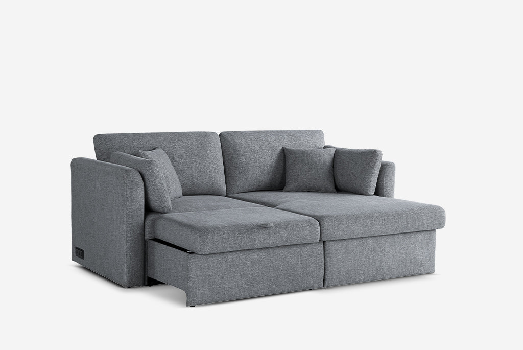 Gray Coddle sectional sofa on a white background