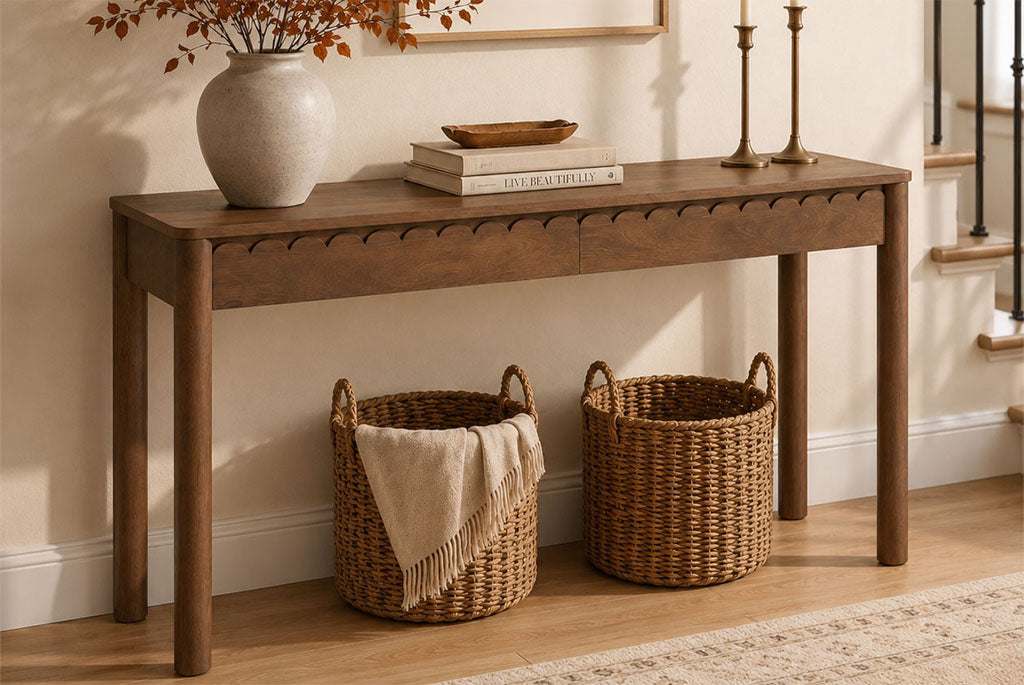 Scallop Console Table