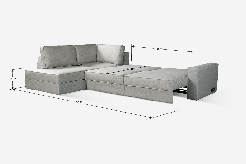 Switch Queen Sleeper Sectional with Storage Chaise