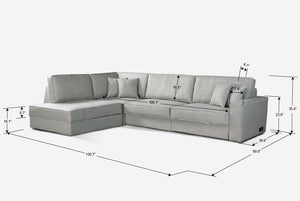 Switch Queen Sleeper Sectional with Storage Chaise