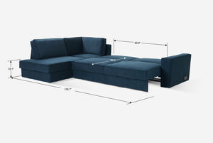 Switch Queen Sleeper Sectional with Storage Chaise