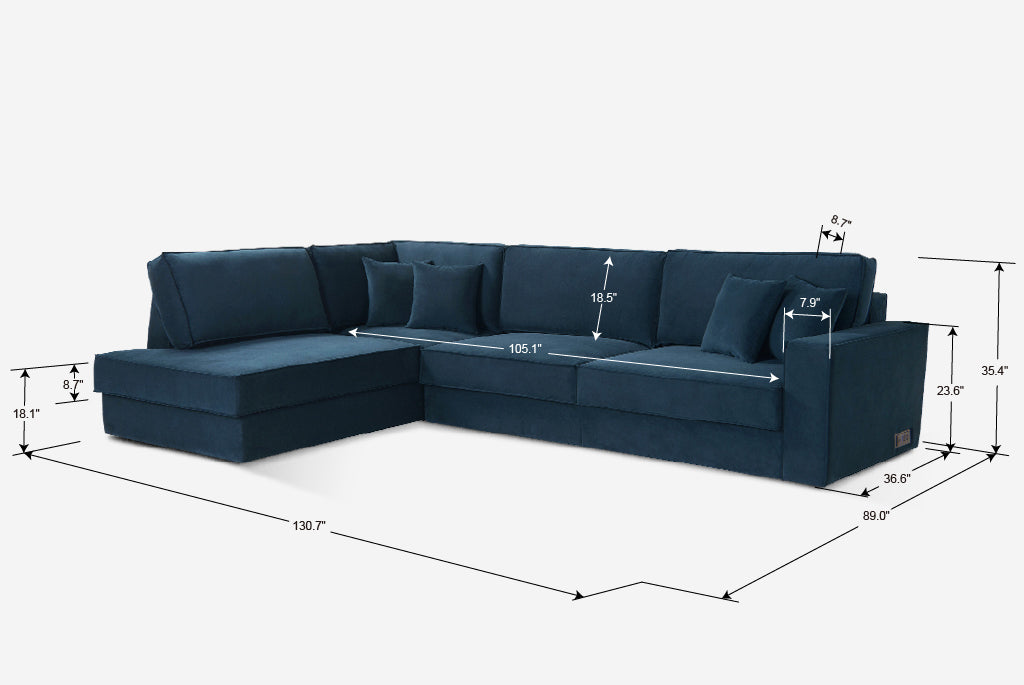 Switch Queen Sleeper Sectional with Storage Chaise