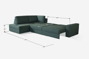 Switch Queen Sleeper Sectional with Storage Chaise