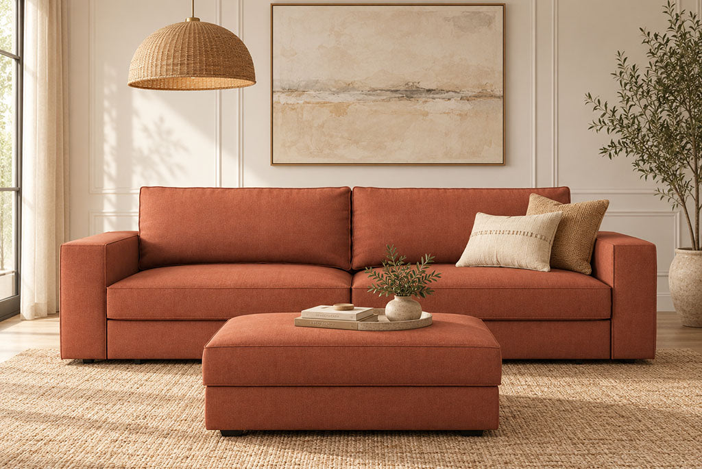 Switch Sofa + Ottoman Set – Coral