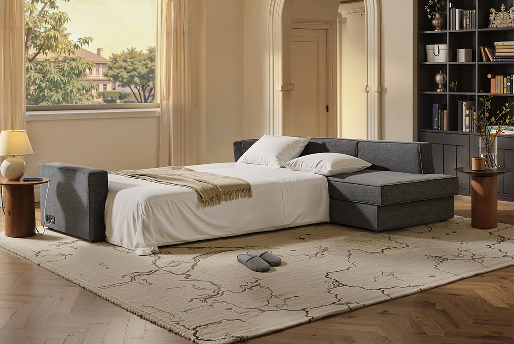 Switch Queen Sleeper Sectional with Storage Chaise