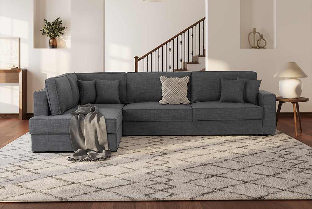 Switch Queen Sleeper Sectional with Storage Chaise