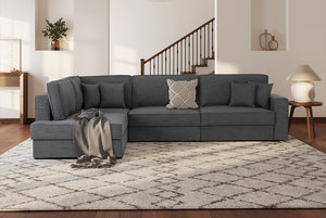 Switch Queen Sleeper Sectional with Storage Chaise