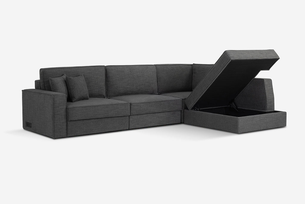 Switch Queen Sleeper Sectional with Storage Chaise