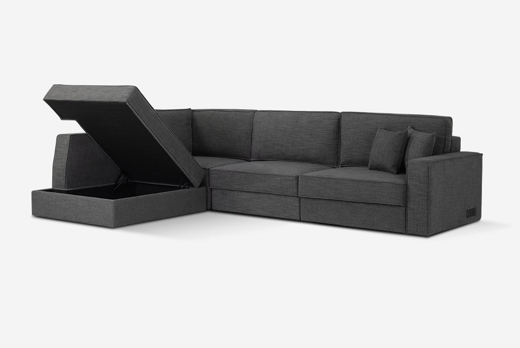 Switch Queen Sleeper Sectional with Storage Chaise
