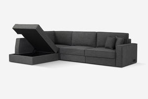 Switch Queen Sleeper Sectional with Storage Chaise