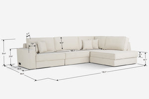 Switch Queen Sleeper Sectional with Storage Chaise