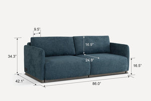 Blue Tera Queen Sleeper Sofa