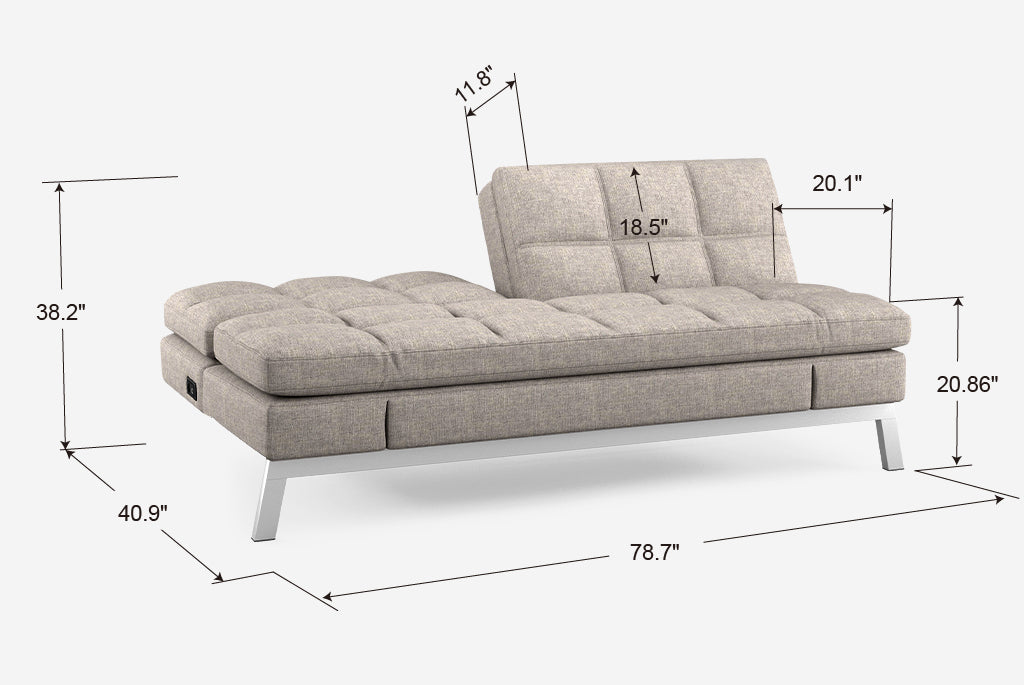 Toggle Full-Sized Convertible Couch with 16-Position Configurations